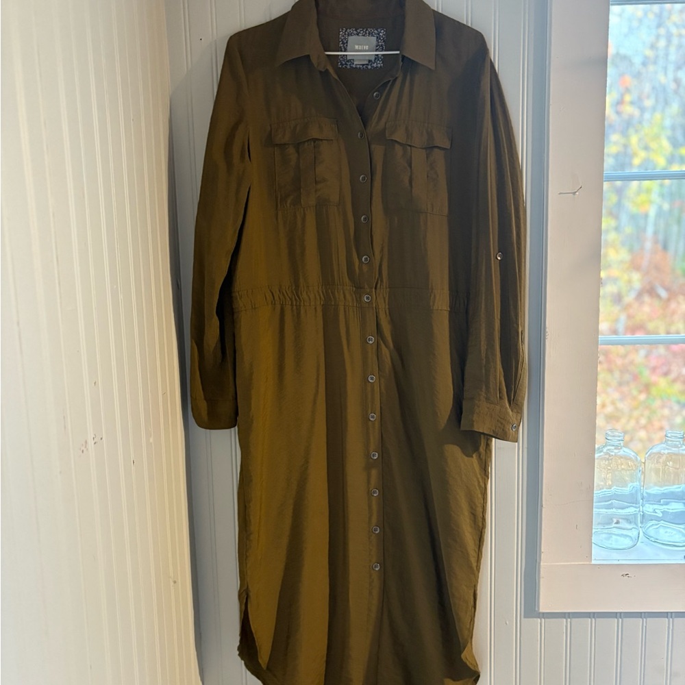 Maeve Olive Long Sleeve Dress